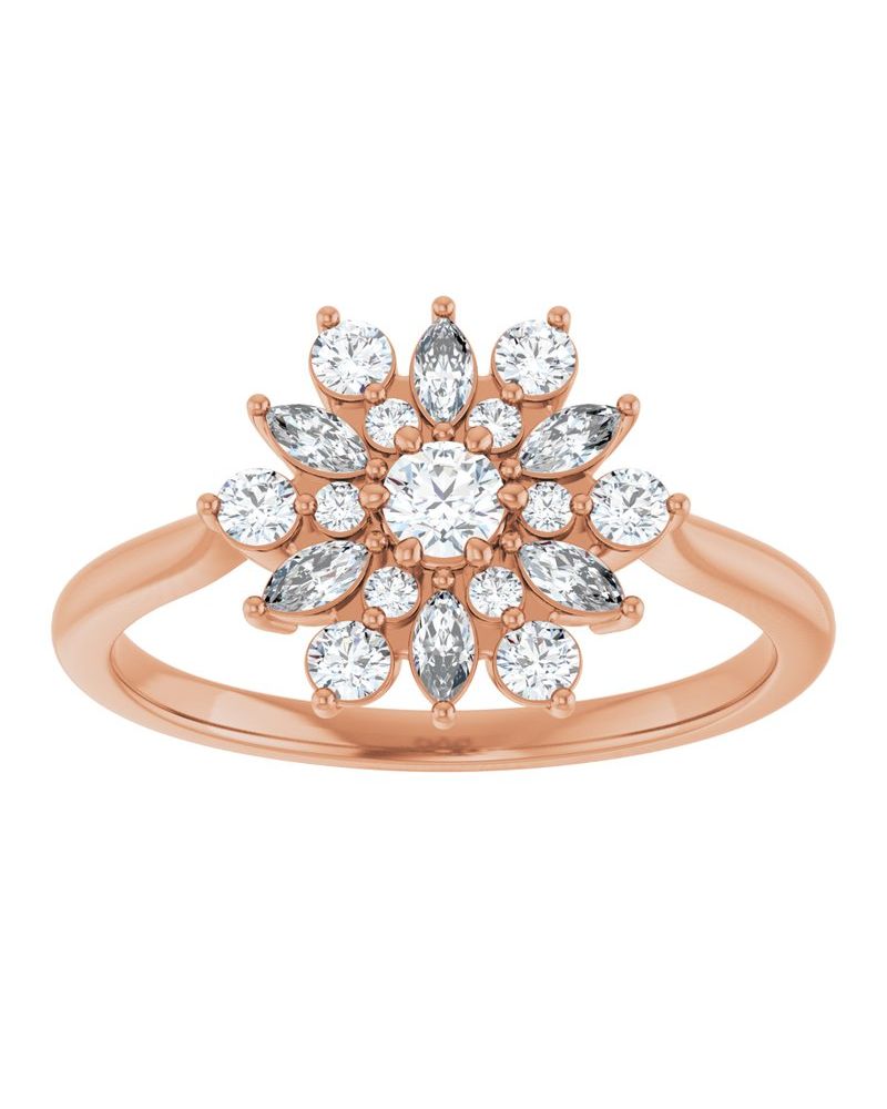 Anel Vintage em Ouro 14k com Diamantes Naturais – Modelo 5