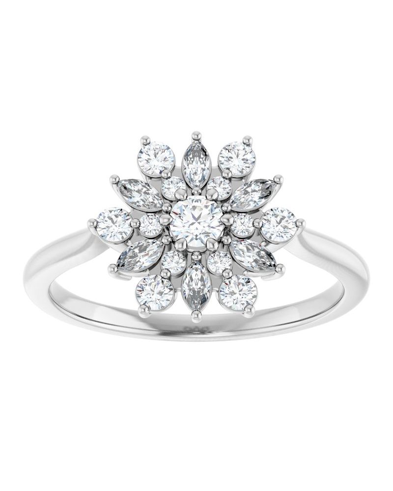 Anel Vintage em Ouro 14k com Diamantes Naturais – Modelo 5