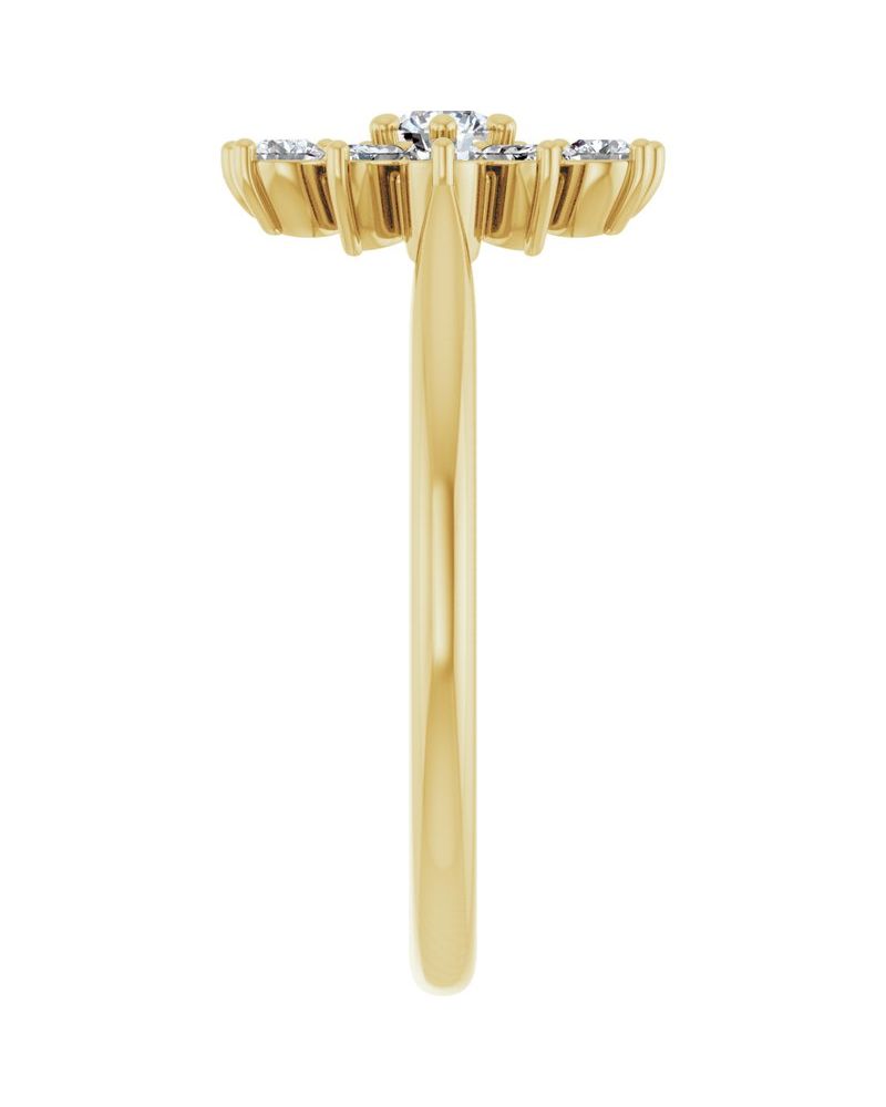 Anel Vintage em Ouro 14k com Diamantes Naturais – Modelo 5