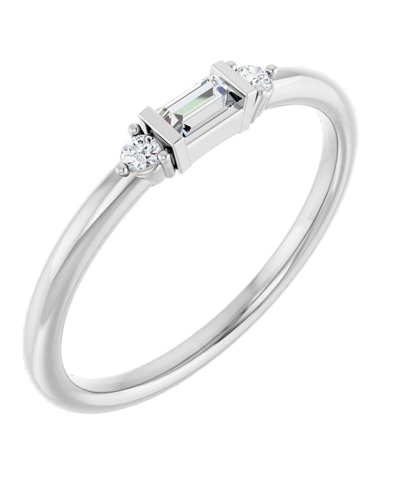 Anel Cravejado Empilhável em Ouro 14k com Diamantes Naturais – Modelo 7