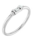 Anel Cravejado Empilhável em Ouro 14k com Diamantes Naturais – Modelo 7