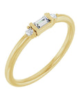 Anel Cravejado Empilhável em Ouro 14k com Diamantes Naturais – Modelo 7