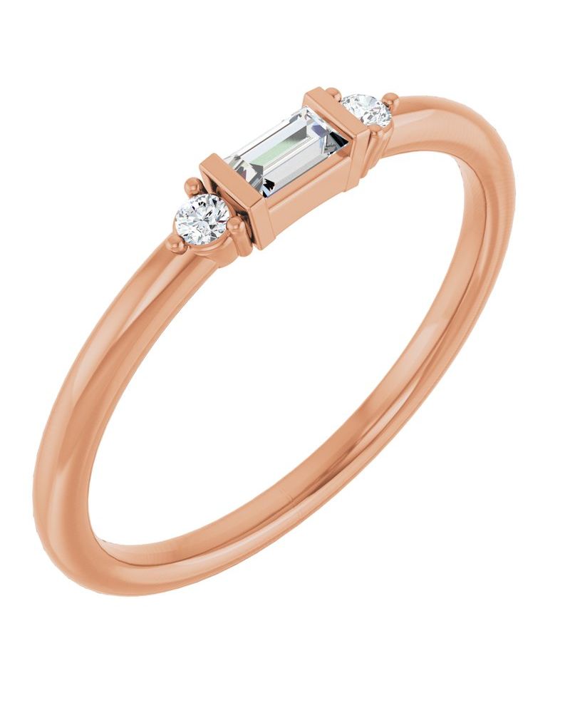 Anel Cravejado Empilhável em Ouro 14k com Diamantes Naturais – Modelo 7