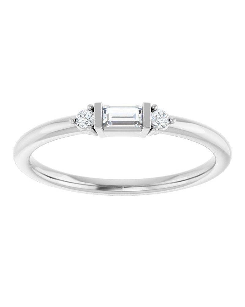 Anel Cravejado Empilhável em Ouro 14k com Diamantes Naturais – Modelo 7