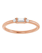 Anel Cravejado Empilhável em Ouro 14k com Diamantes Naturais – Modelo 7
