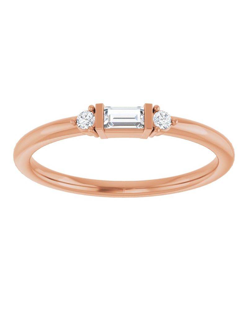 Anel Cravejado Empilhável em Ouro 14k com Diamantes Naturais – Modelo 7