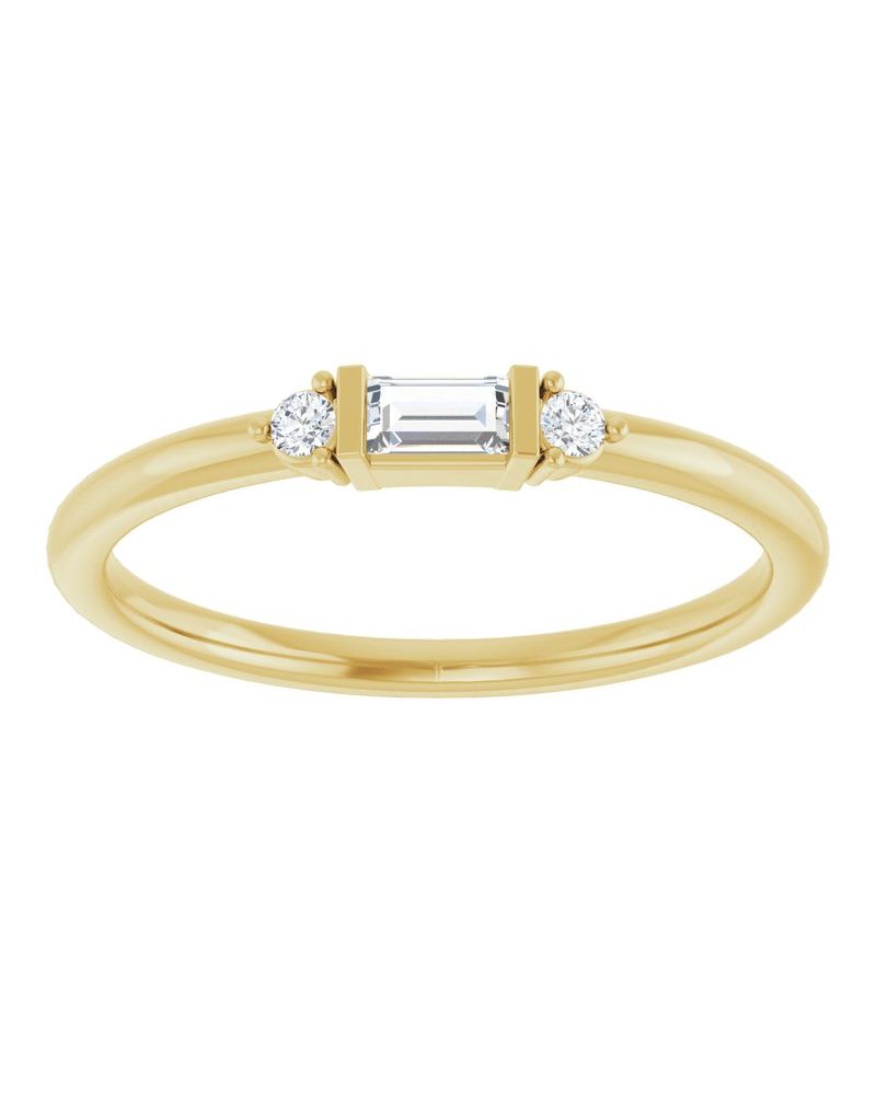 Anel Cravejado Empilhável em Ouro 14k com Diamantes Naturais – Modelo 7