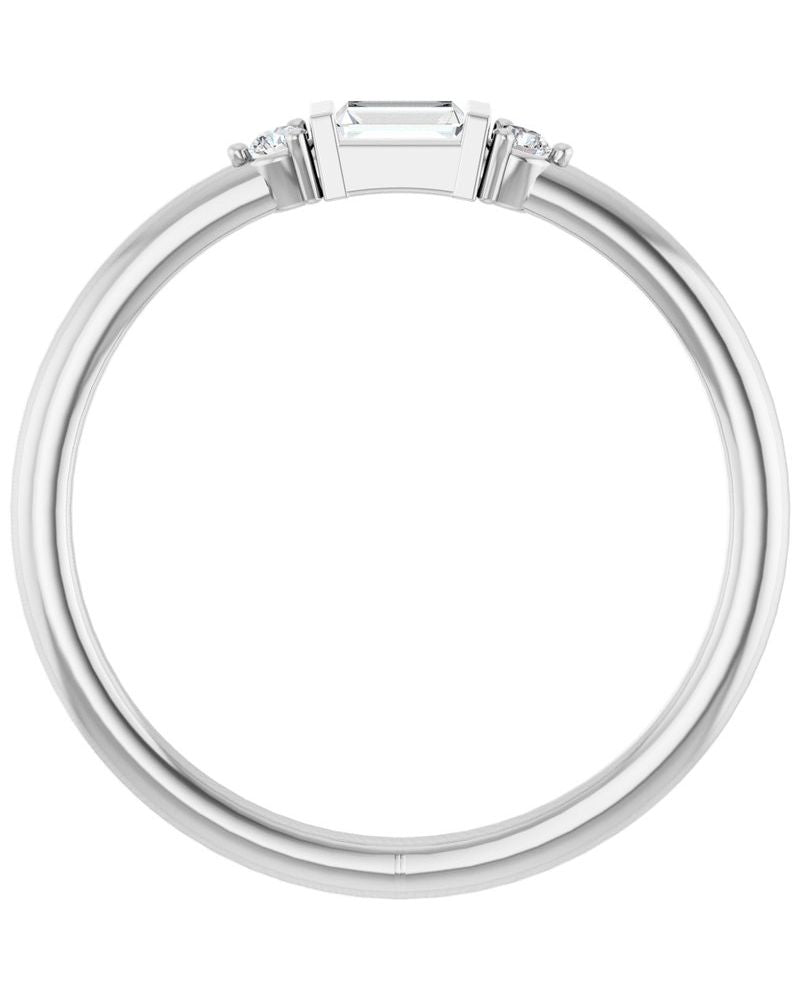Anel Cravejado Empilhável em Ouro 14k com Diamantes Naturais – Modelo 7