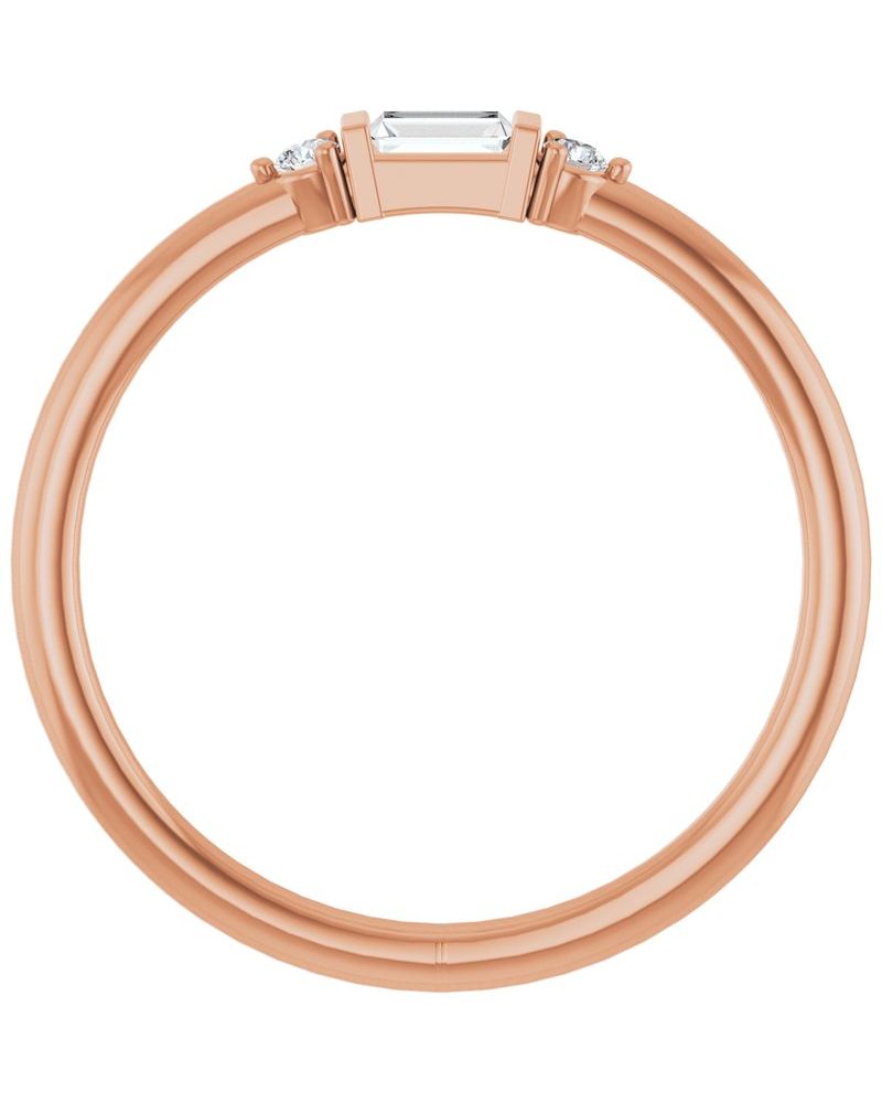 Anel Cravejado Empilhável em Ouro 14k com Diamantes Naturais – Modelo 7