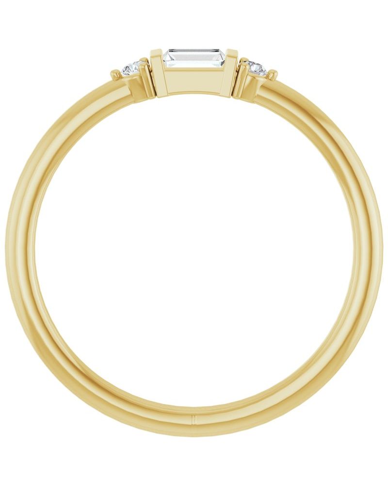 Anel Cravejado Empilhável em Ouro 14k com Diamantes Naturais – Modelo 7