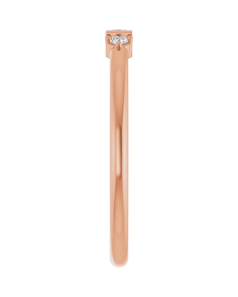 Anel Cravejado Empilhável em Ouro 14k com Diamantes Naturais – Modelo 7