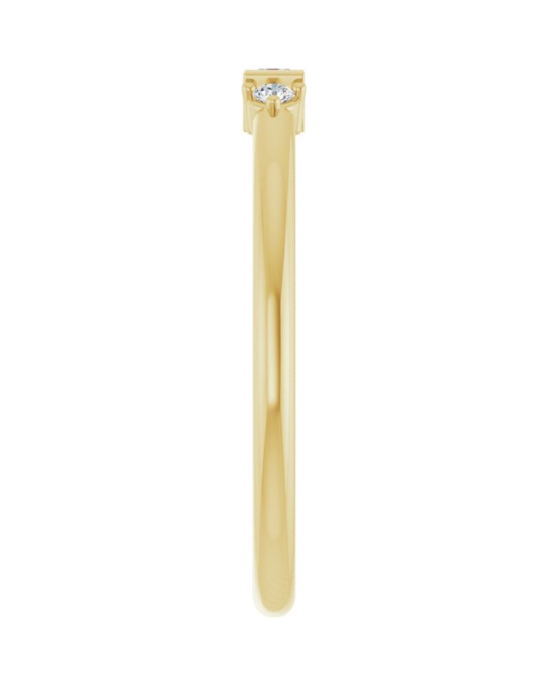 Anel Cravejado Empilhável em Ouro 14k com Diamantes Naturais – Modelo 7