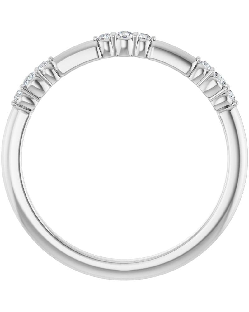 Anel Empilhável em Ouro 14k com Diamantes de Laboratório – Modelo 4