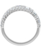 Anel Empilhado em Ouro 14k com Diamantes Naturais