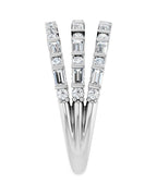 Anel Empilhado em Ouro 14k com Diamantes Naturais
