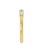 Anel Cinco Diamantes Naturais em Ouro 14k – Amarelo 14k