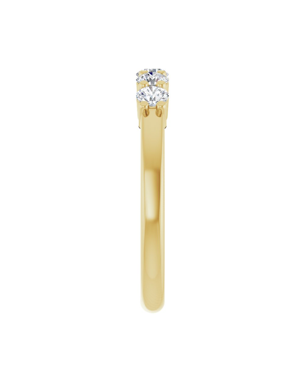 Anel Cinco Diamantes Naturais em Ouro 14k – Amarelo 14k