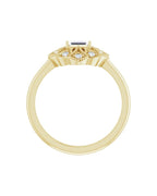 Anel Vintage em Ouro 14k com Diamantes Naturais