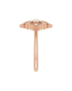 Anel Vintage em Ouro 14k com Diamantes Naturais