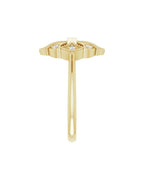 Anel Vintage em Ouro 14k com Diamantes Naturais