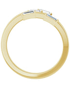 Anel Geométrico em Ouro 14k com Diamantes Naturais – Modelo 5