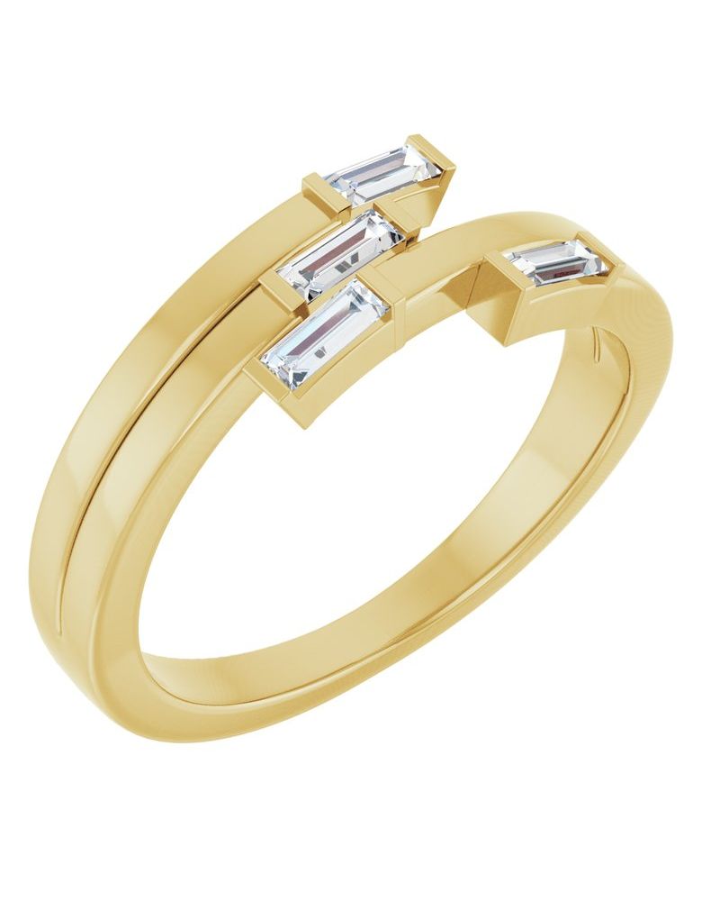 Anel Geométrico em Ouro 14k com Diamantes Naturais – Modelo 5
