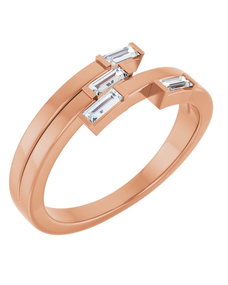 Anel Geométrico em Ouro 14k com Diamantes Naturais – Modelo 5