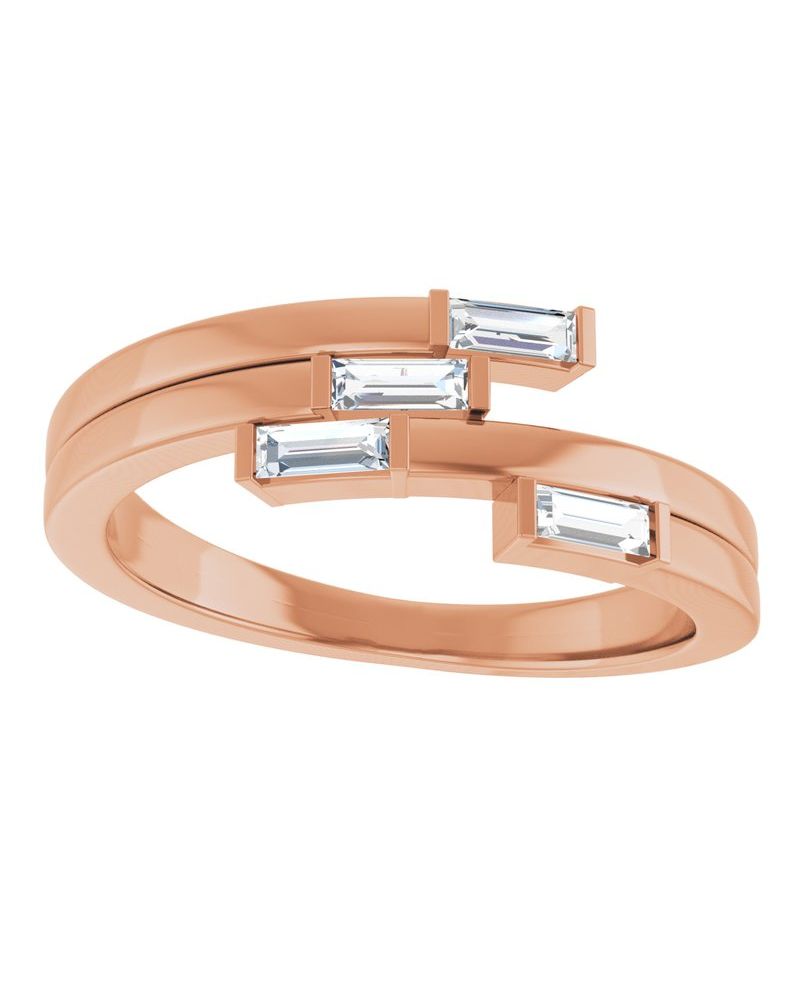 Anel Geométrico em Ouro 14k com Diamantes Naturais – Modelo 5