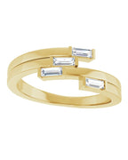 Anel Geométrico em Ouro 14k com Diamantes Naturais – Modelo 5