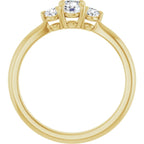 Três Pedras Modelo 2 – Ouro Amarelo 14k – vista frontal