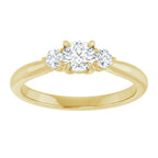 Três Pedras Modelo 2 – Ouro Amarelo 14k – vista de cima