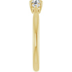 Três Pedras Modelo 2 – Ouro Amarelo 14k – perfil