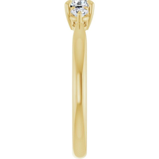 Três Pedras Modelo 2 – Ouro Amarelo 14k – perfil