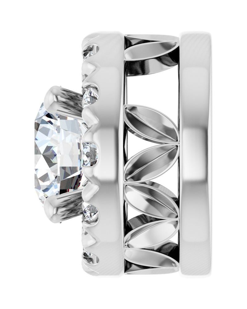 Pingente Halo em Ouro 14k com Diamantes de Laboratório – Modelo 3