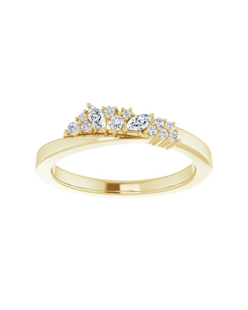 Anel Cravejado em Ouro 14k com Diamantes Naturais – Modelo 18