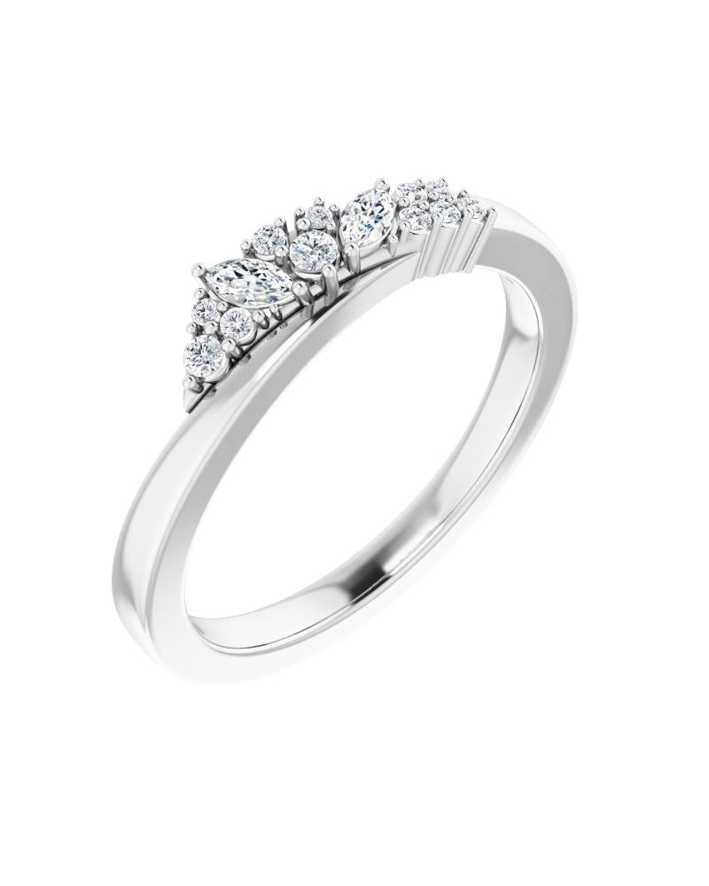 Anel Cravejado em Ouro 14k com Diamantes Naturais – Modelo 18