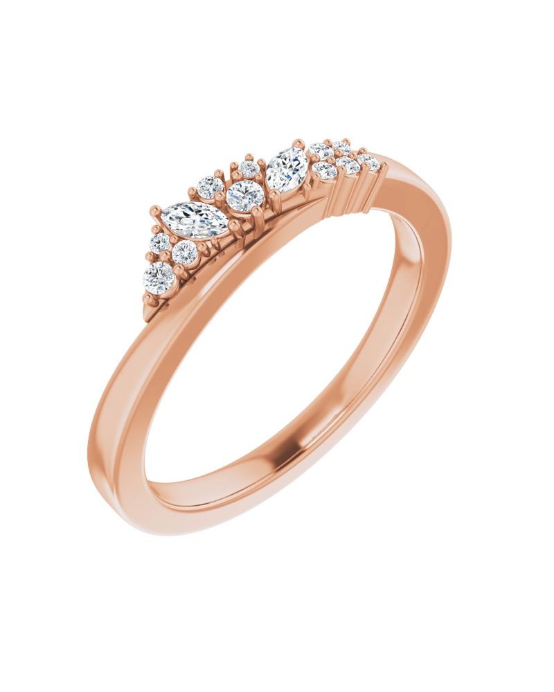 Anel Cravejado em Ouro 14k com Diamantes Naturais – Modelo 18