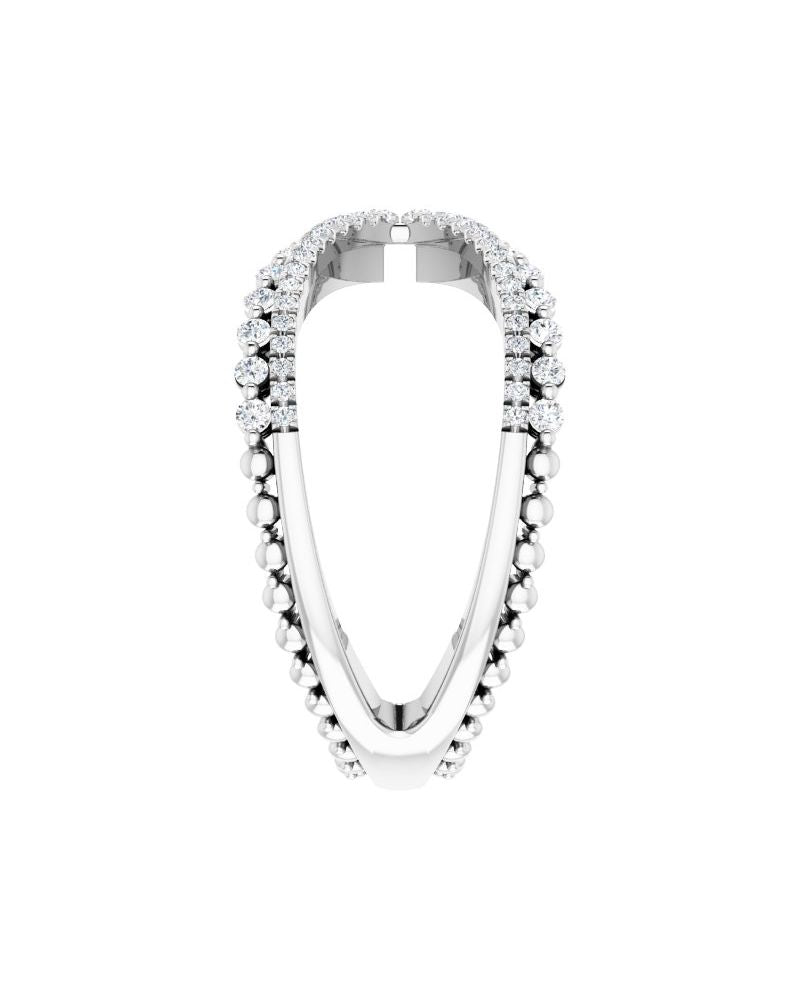 Anel Vazado em Ouro 14k com Diamantes Naturais – Modelo 3