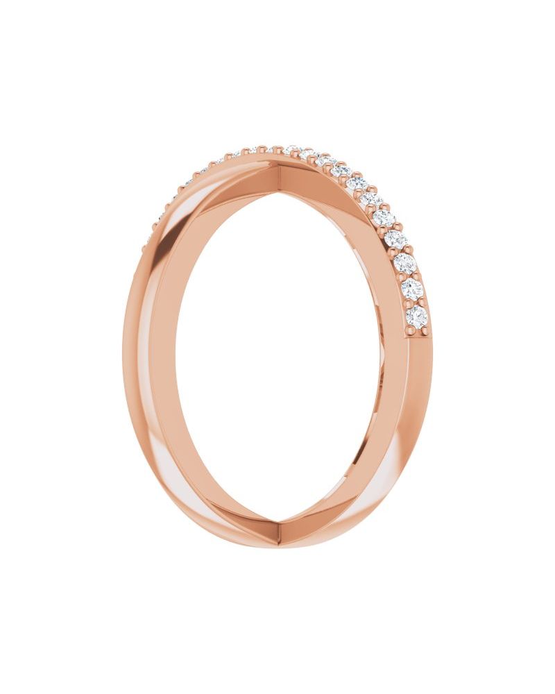 Anel Entrelaçado em Ouro 14k com Diamantes Naturais – Modelo 18