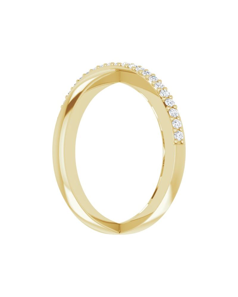 Anel Entrelaçado em Ouro 14k com Diamantes Naturais – Modelo 18