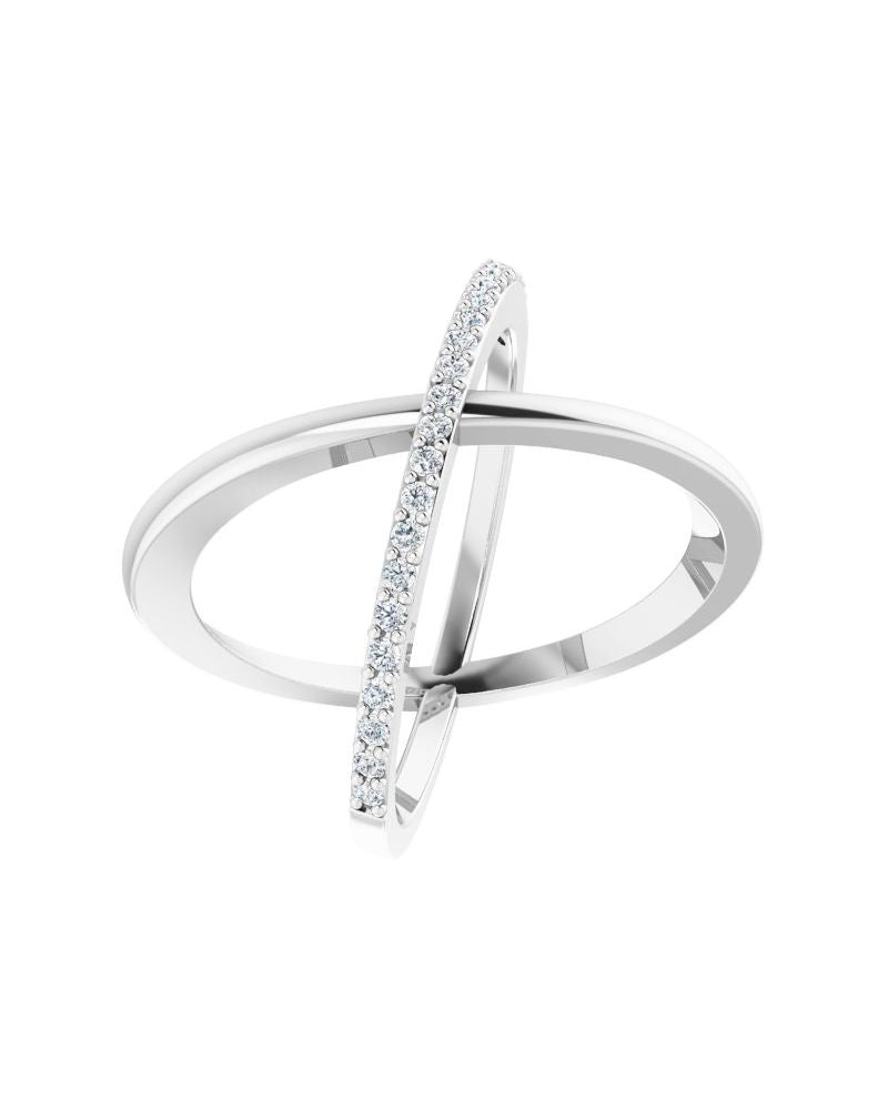 Anel Entrelaçado em Ouro 14k com Diamantes Naturais – Modelo 18