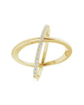 Anel Entrelaçado em Ouro 14k com Diamantes Naturais – Modelo 18