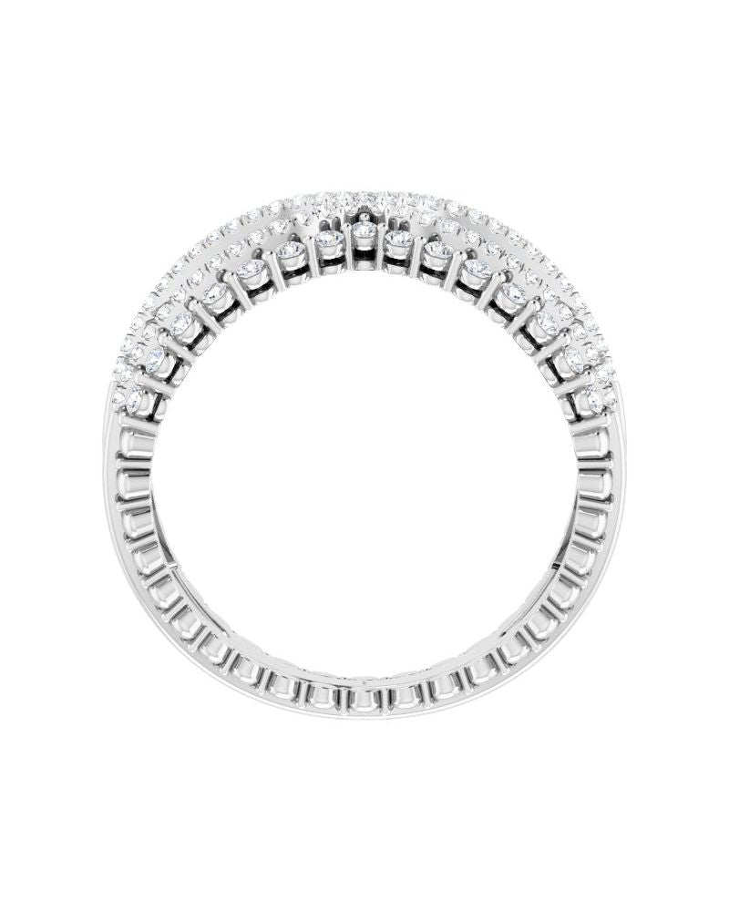 Anel Vazado em Ouro 14k com Diamantes Naturais – Modelo 3