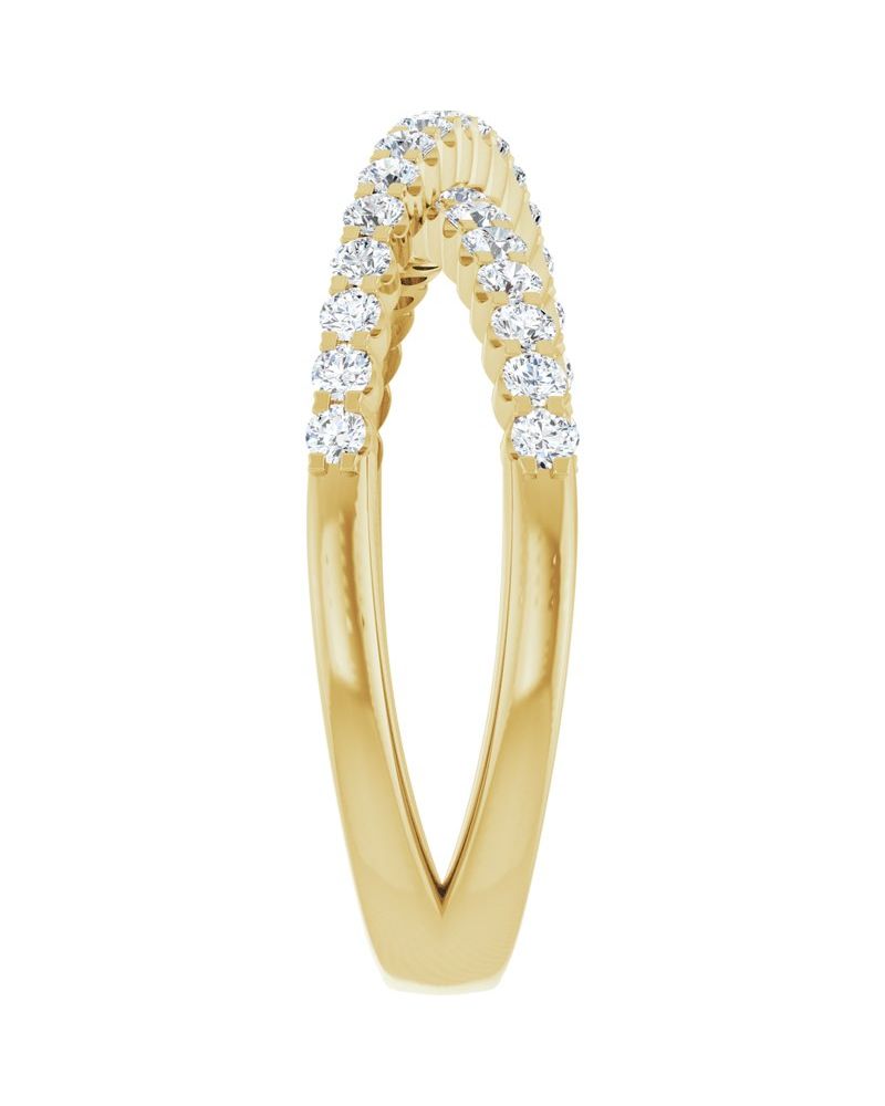 Anel Entrelaçado Cravejado em Ouro 14k com Diamantes de Laboratório