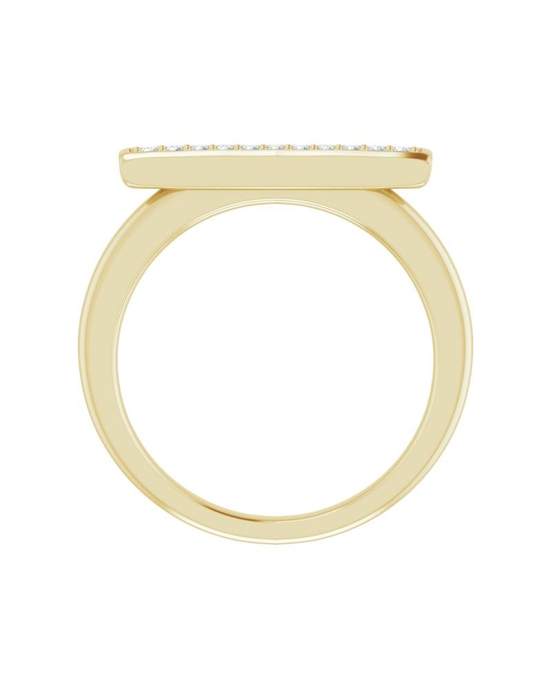 Anel Barra em Ouro 14k com Diamantes Naturais – Modelo 4