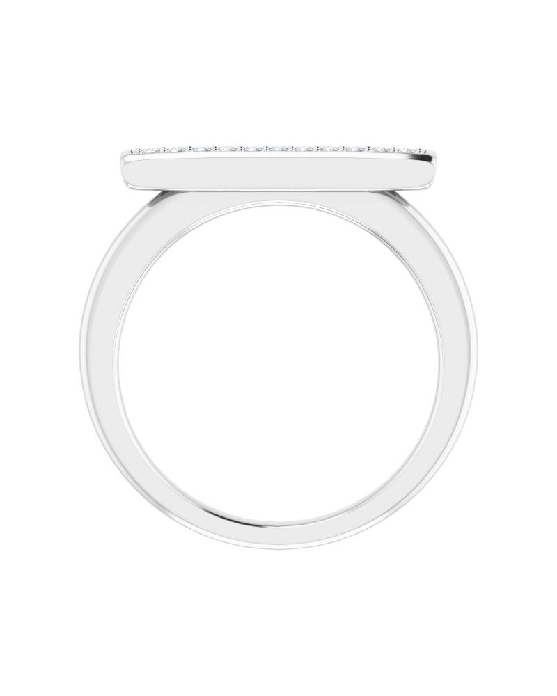 Anel Barra em Ouro 14k com Diamantes Naturais – Modelo 4