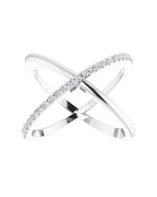 Anel Entrelaçado em Ouro 14k com Diamantes Naturais – Modelo 18