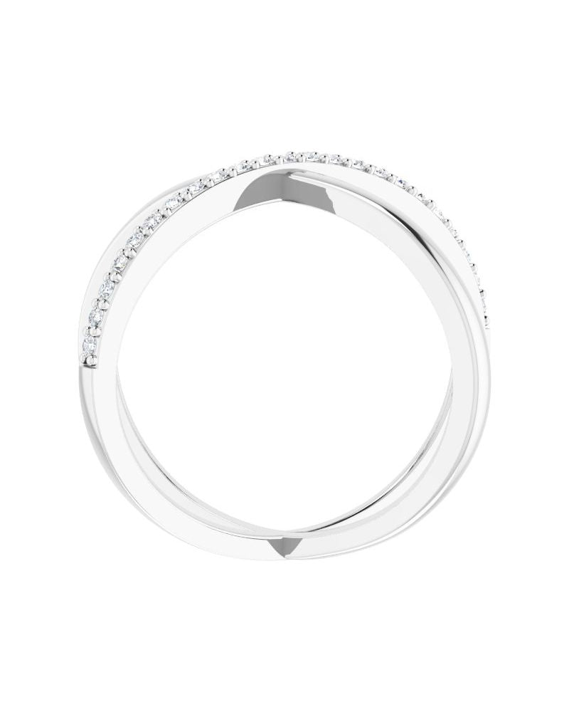 Anel Entrelaçado em Ouro 14k com Diamantes Naturais – Modelo 18