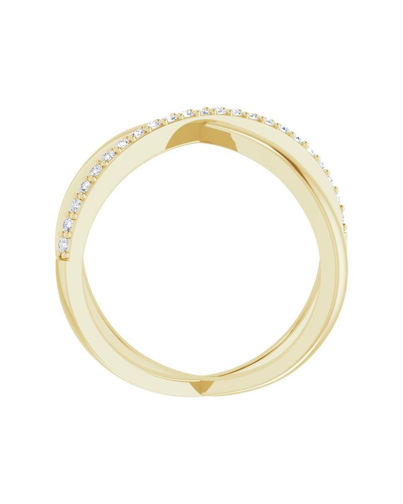Anel Entrelaçado em Ouro 14k com Diamantes Naturais – Modelo 18