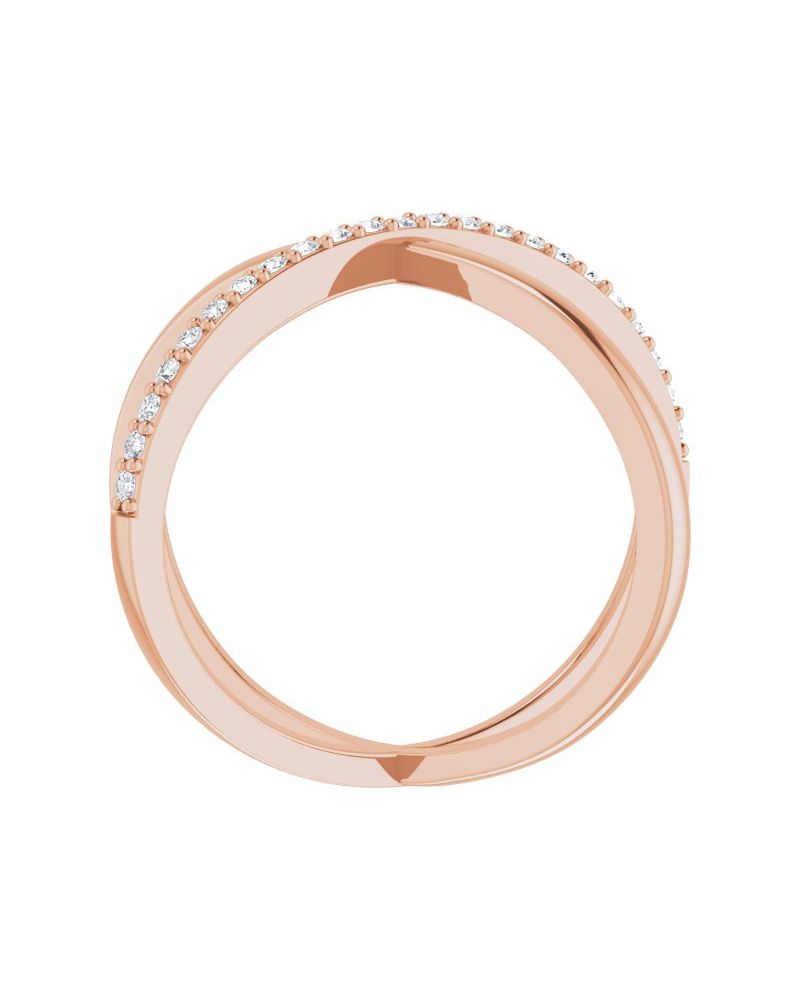 Anel Entrelaçado em Ouro 14k com Diamantes Naturais – Modelo 18